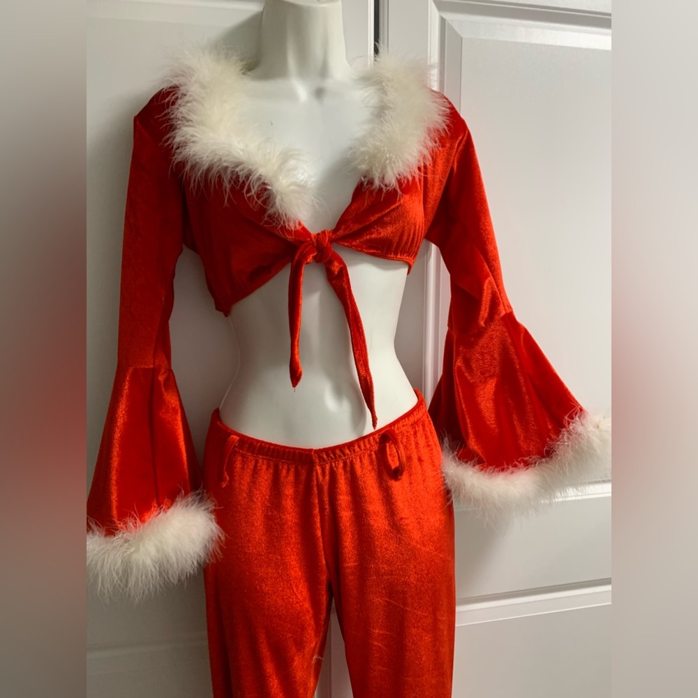 Sexy Santa, 2 piece, crop top and pants, Leg Avenue, S/M,  selling AS IS!